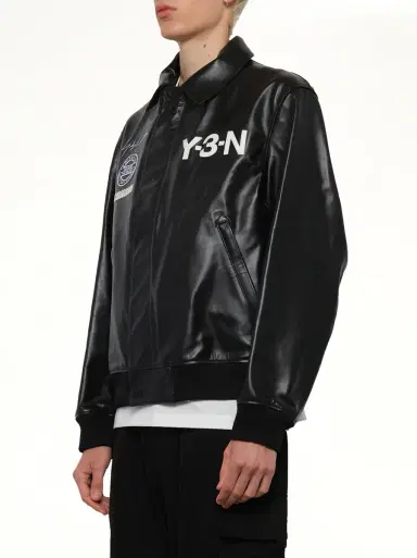 Y-3 Y-3 x Nbhd - Leather Bomber Jacket | Thumbnail 2 Y-3 Y-3 x Nbhd - Leather Bomber Jacket | Thumbnail 2