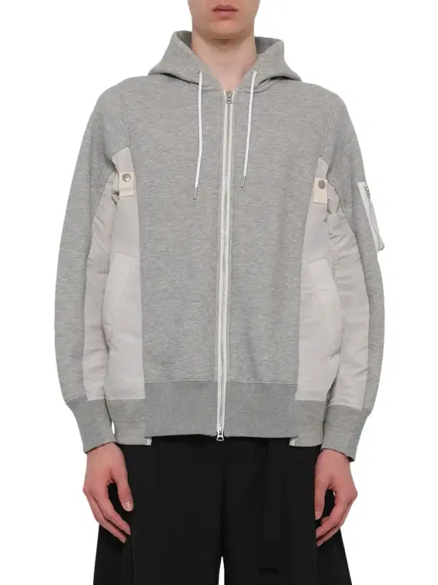 Sacai Sponge Sweat x Nylon Twill Hoodie