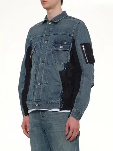 Sacai Denim x Nylon Twill Jacket | Thumbnail 2