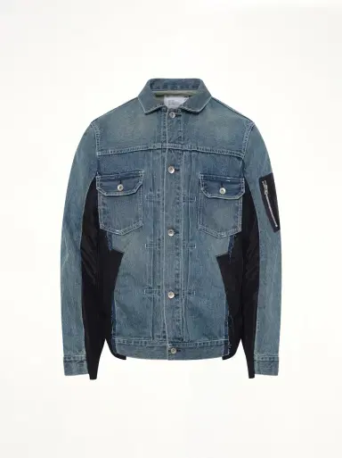 Sacai Denim x Nylon Twill Jacket | Thumbnail 3