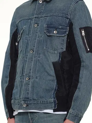 Sacai Denim x Nylon Twill Jacket | Thumbnail 6