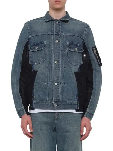 Sacai Denim x Nylon Twill Jacket | Thumbnail 1