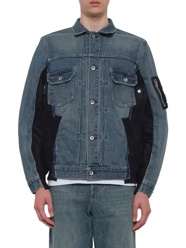 Sacai Denim x Nylon Twill Jacket