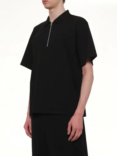 Sacai Cotton Jersey Polo | Thumbnail 2 Sacai Cotton Jersey Polo | Thumbnail 2