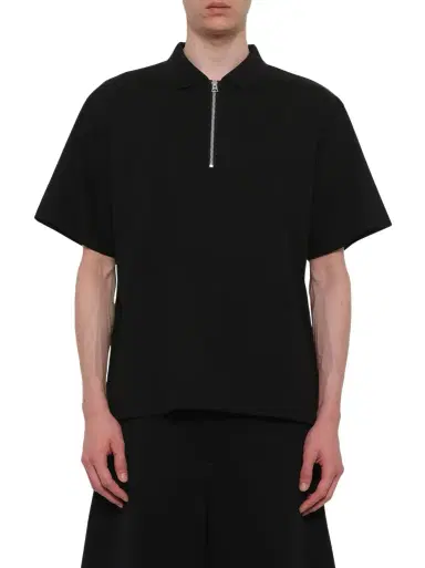 Sacai Cotton Jersey Polo | Thumbnail 1 Sacai Cotton Jersey Polo | Thumbnail 1
