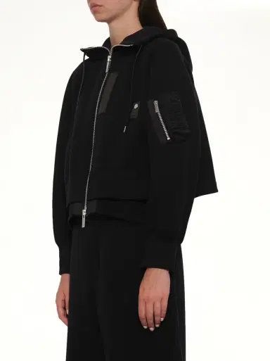 Sacai Sponge Sweat x Nylon Twill Small Hoodie | Thumbnail 2 Sacai Sponge Sweat x Nylon Twill Small Hoodie | Thumbnail 2