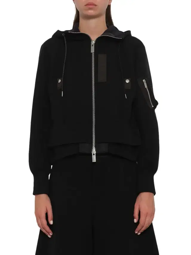 Sacai Sponge Sweat x Nylon Twill Small Hoodie