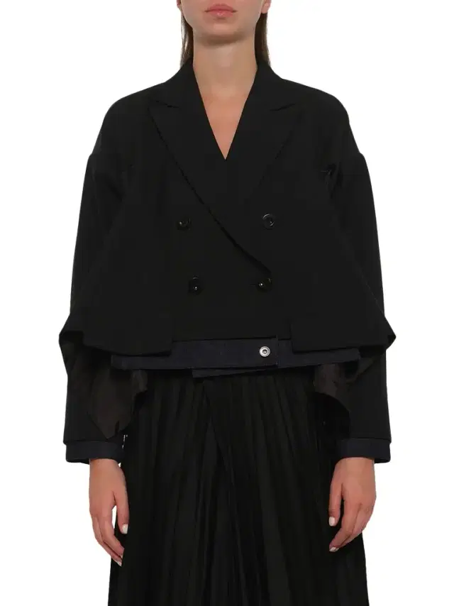 Suiting x Denim Jacket in Black/indigo Suiting x Denim Jacket in Black/indigo
