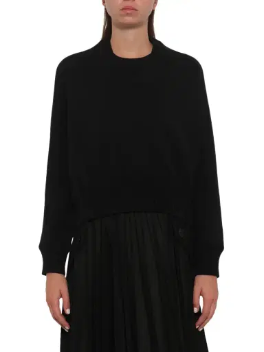 Sacai Cotton Cashmere Knit Pullover | Thumbnail 1 Sacai Cotton Cashmere Knit Pullover | Thumbnail 1