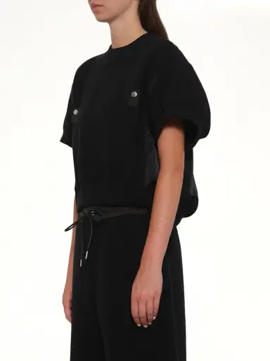Sacai Sponge Sweat Short Sleeve Pullover | Thumbnail 2 Sacai Sponge Sweat Short Sleeve Pullover | Thumbnail 2