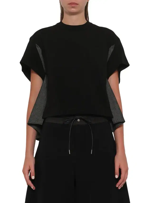 Sacai Light Weight Denim x Poplin Jersey T-shirt