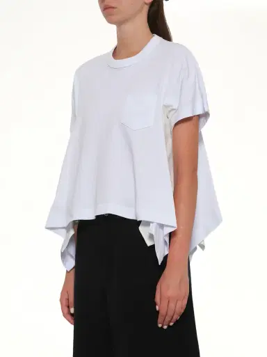 Sacai Light Weight Denim x Cotton Jersey T-shirt | Thumbnail 2 Sacai Light Weight Denim x Cotton Jersey T-shirt | Thumbnail 2
