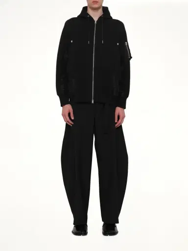 Sacai Sponge Sweat x Nylon Twill Zip Hoodie | Thumbnail 7