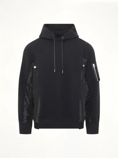 Sacai Sponge Sweat x Nylon Twill Hoodie | Thumbnail 3