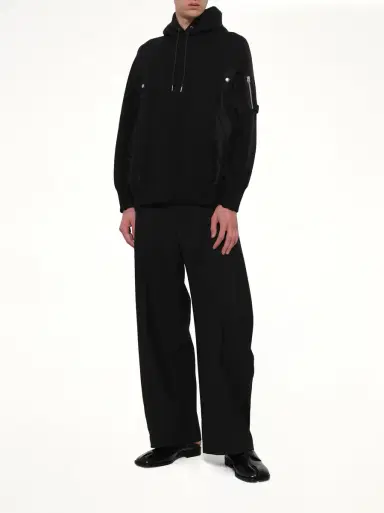 Sacai Sponge Sweat x Nylon Twill Hoodie | Thumbnail 4