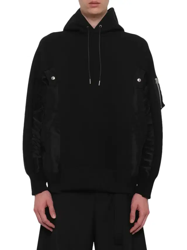 Sacai Sponge Sweat x Nylon Twill Hoodie