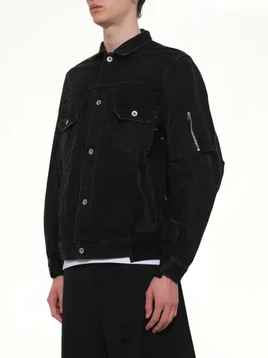 Sacai Denim x Nylon Twill Jacket | Thumbnail 2 Sacai Denim x Nylon Twill Jacket | Thumbnail 2