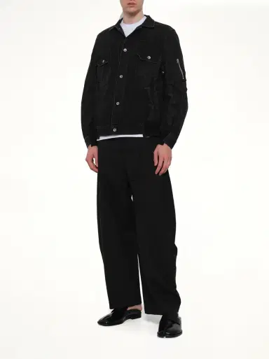 Sacai Denim x Nylon Twill Jacket | Thumbnail 4 Sacai Denim x Nylon Twill Jacket | Thumbnail 4