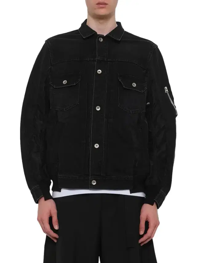 Sacai Denim x Nylon Twill Jacket