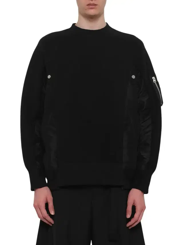 Sacai Sponge Sweat x Nylon Twill Pullover
