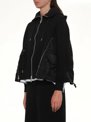 Sacai Sponge Sweat x Nylon Twill Hoodie | Thumbnail 2