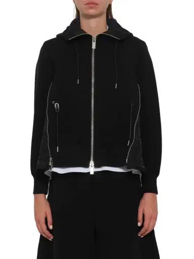 Sacai Sponge Sweat x Nylon Twill Hoodie | Thumbnail 1