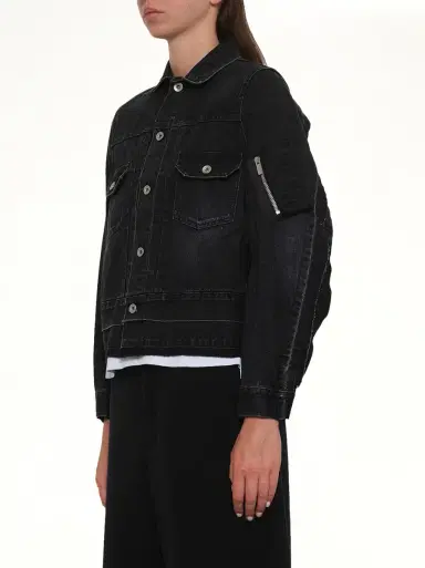 Sacai Denim x Nylon Twill Jacket | Thumbnail 2 Sacai Denim x Nylon Twill Jacket | Thumbnail 2