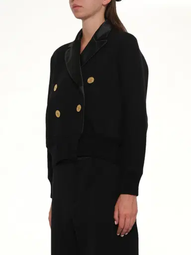 Sacai Cotton Cashmere Knit Jacket | Thumbnail 2