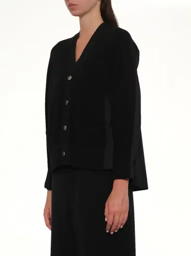 Sacai Cotton Knit x Poplin Cardigan | Thumbnail 2 Sacai Cotton Knit x Poplin Cardigan | Thumbnail 2