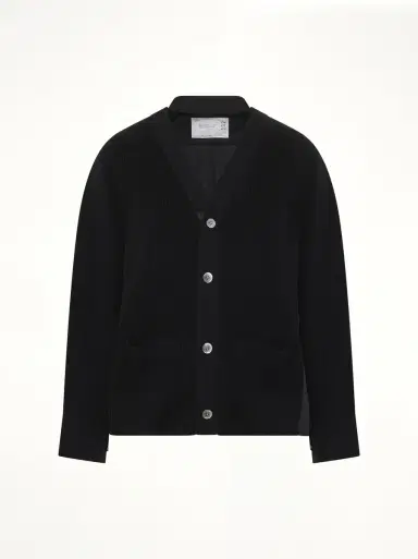 Sacai Cotton Knit x Poplin Cardigan | Thumbnail 3 Sacai Cotton Knit x Poplin Cardigan | Thumbnail 3