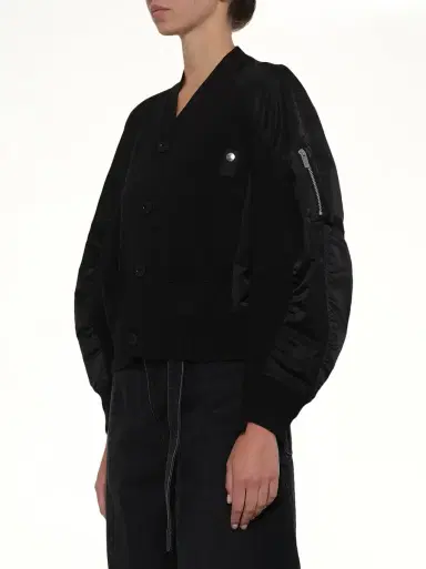 Sacai Nylon Twill x Knit Cardigan | Thumbnail 2