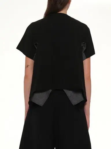 Sacai Light Weight Denim x Cotton Jersey T-shirt | Thumbnail 5 Sacai Light Weight Denim x Cotton Jersey T-shirt | Thumbnail 5