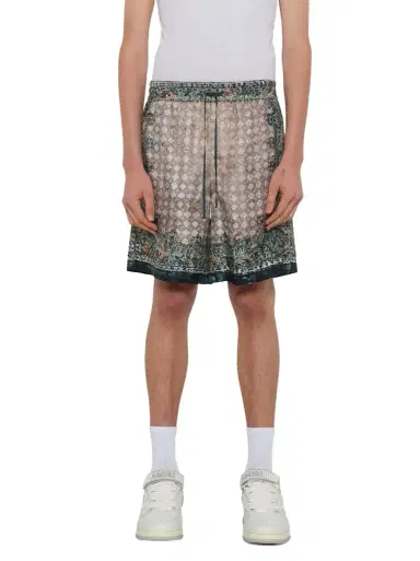 AMIRI Bandana Shorts in Multicolour Green | Thumbnail 1 AMIRI Bandana Shorts in Multicolour Green | Thumbnail 1