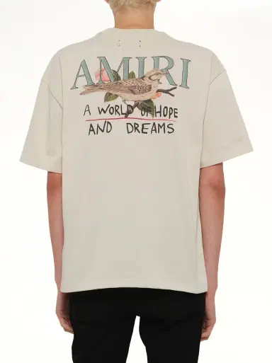 AMIRI Hope And Dreams Oversized T-shirt in Alabaster White | Thumbnail 5