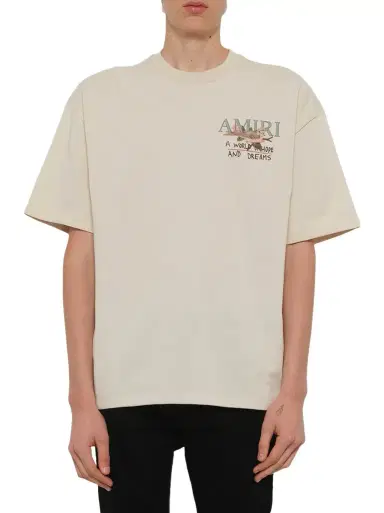 AMIRI Hope And Dreams Oversized T-shirt in Alabaster White | Thumbnail 1