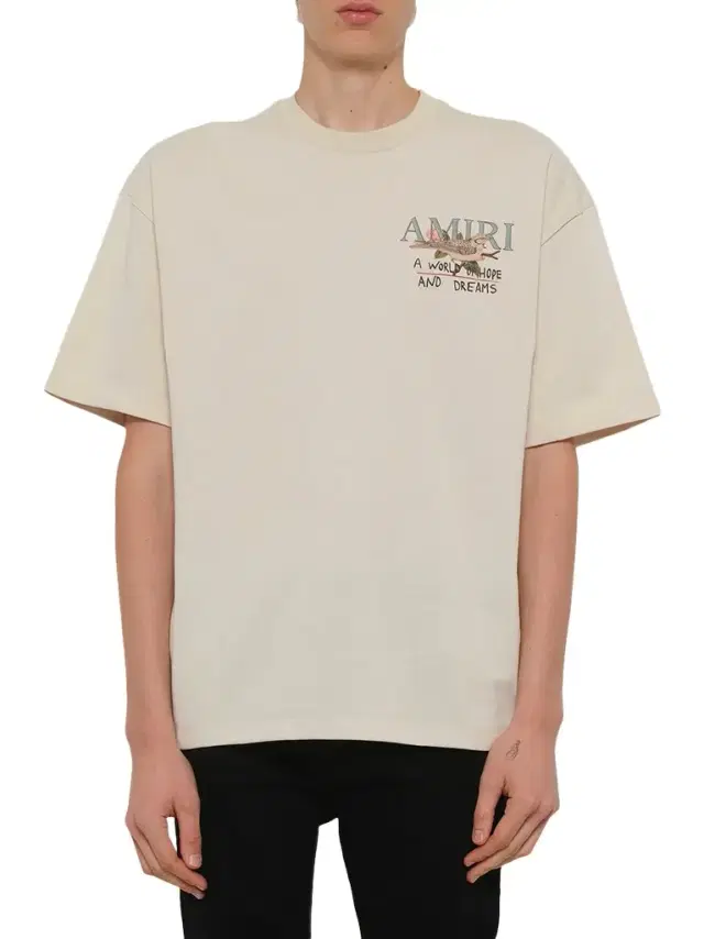 AMIRI Hope And Dreams Oversized T-shirt in Alabaster White