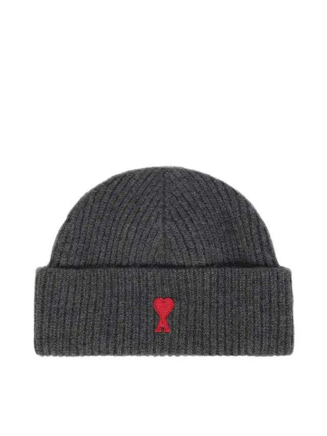 AMI PARIS Beanie With Contrasted Ami De Coeur