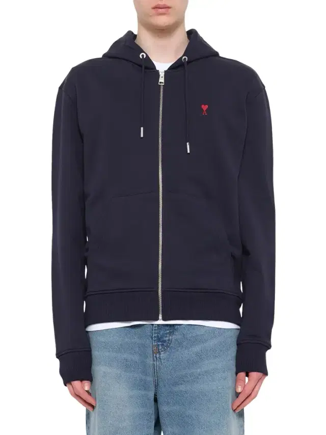 AMI PARIS Red Ami De Coeur Zip Hoodie