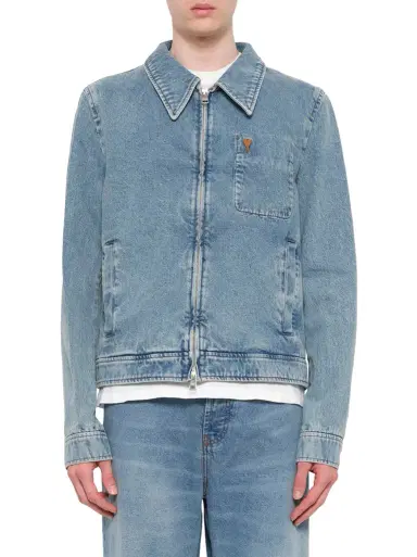 AMI PARIS Contrasted Adc Denim Jacket | Thumbnail 1