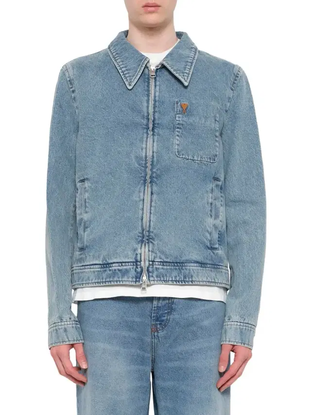 AMI PARIS Contrasted Adc Denim Jacket
