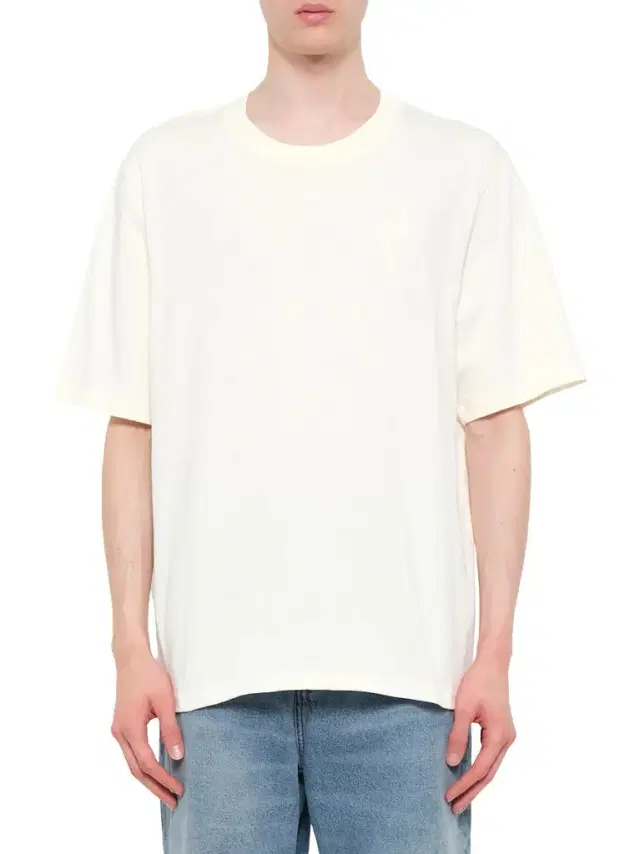 Big Adc Embossed T-shirt in Cream White