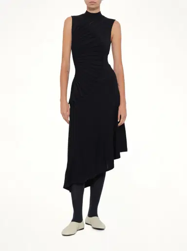 Alaïa Sculpting Dress in Minuit Navy | Thumbnail 4 Alaïa Sculpting Dress in Minuit Navy | Thumbnail 4
