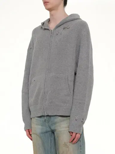 We11Done Rose With Thorns Zip-up Hoodie | Thumbnail 2 We11Done Rose With Thorns Zip-up Hoodie | Thumbnail 2