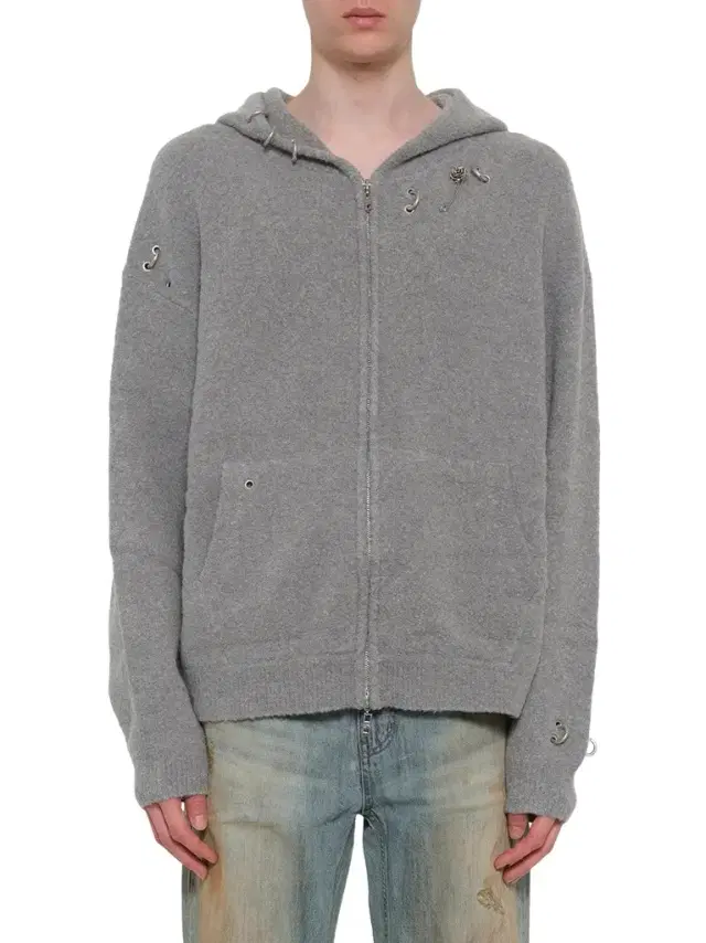 We11Done Rose With Thorns Zip-up Hoodie