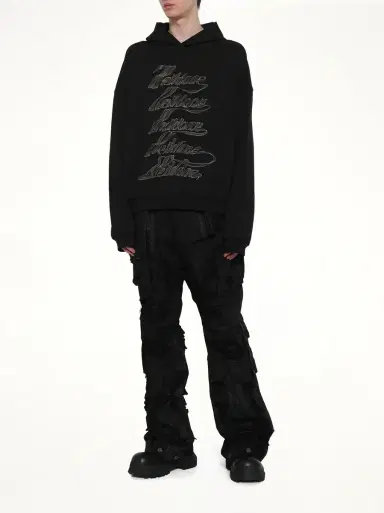 We11Done Ribbon Multi-logo Hoodie | Thumbnail 4 We11Done Ribbon Multi-logo Hoodie | Thumbnail 4