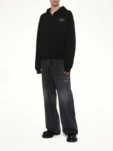 We11Done Rhinestone Zip-up Balloon Hoodie | Thumbnail 4 We11Done Rhinestone Zip-up Balloon Hoodie | Thumbnail 4