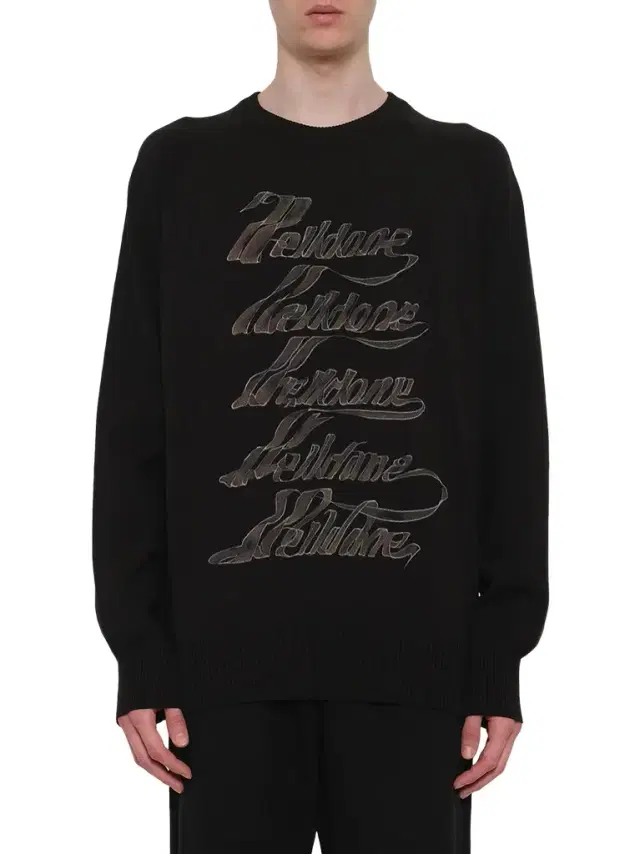 We11Done Multi Logo Print Sweater