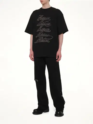 We11Done Ribbon Multi-logo T-shirt | Thumbnail 4