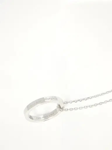 Maison Margiela Logo Reference Necklace With Ring 3mm | Thumbnail 2 Maison Margiela Logo Reference Necklace With Ring 3mm | Thumbnail 2