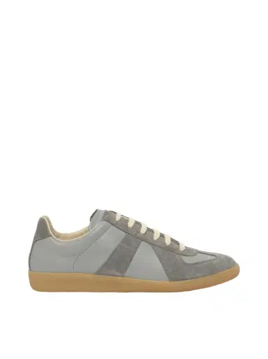 Maison Margiela Replica Leather Sneaker in Ghost Grey Gray | Thumbnail 1 Maison Margiela Replica Leather Sneaker in Ghost Grey Gray | Thumbnail 1